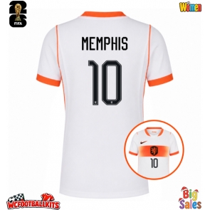 Netherlands Memphis Depay #10 Replica Away Stadium Shirt for Women World Cup 2026 Short Sleeve